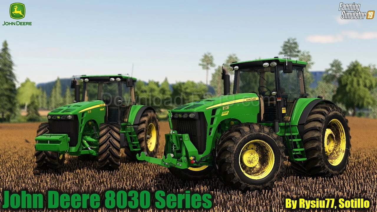 John Deere 8030 Series Tractor v4.0 - Farming Simulator 19