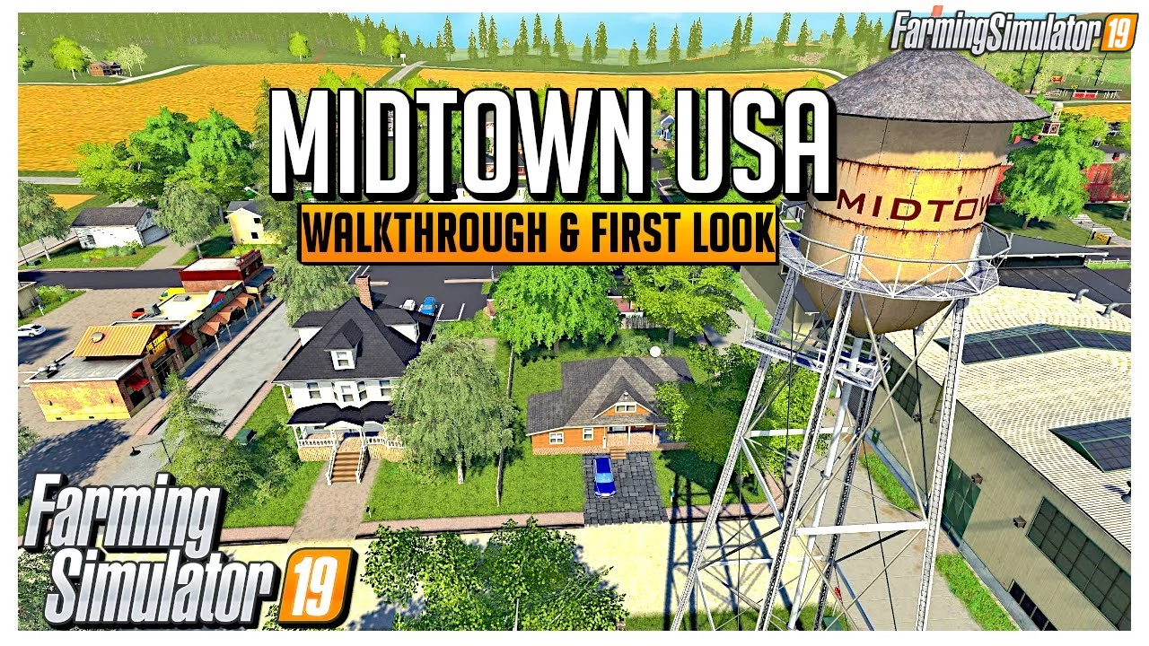 Midtown USA 4X Map v2.0 for FS19