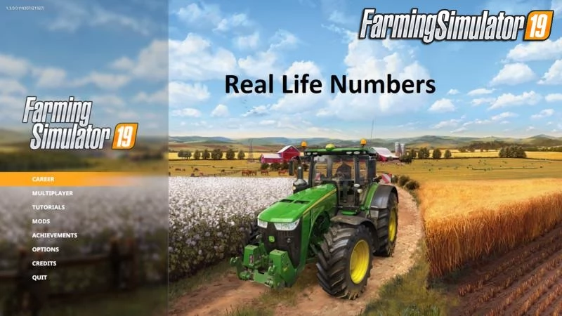 Real Life Numbers Mod v1.2.3.9 for FS19