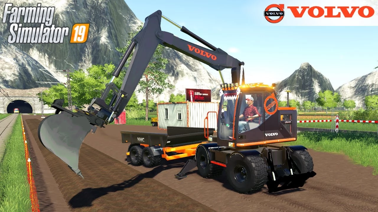 Rosab Volvo EW160 Excavator - Farming Simulator 19