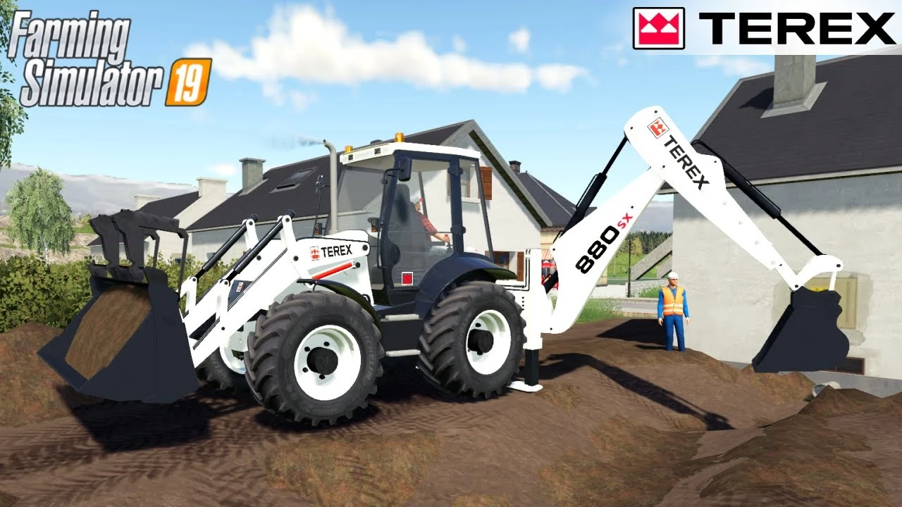 Terex 880 SX Backhoe Loader - Farming Simulator 19