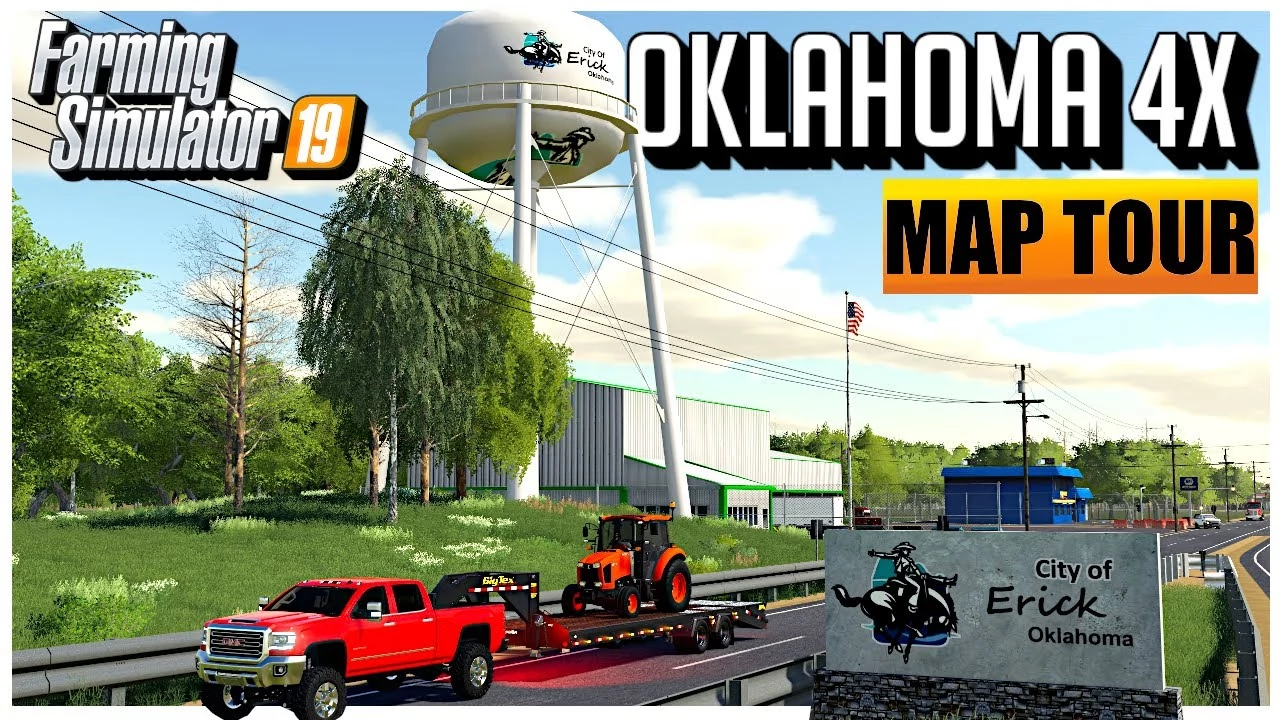 Oklahoma 4X Map v1.1 By DJ Modding for FS19