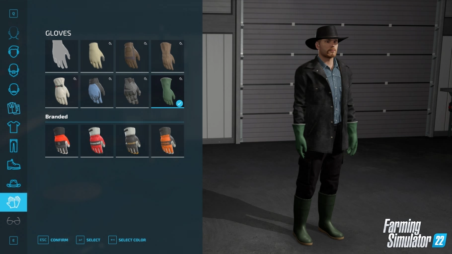 Character creator in Farming Simulator 22