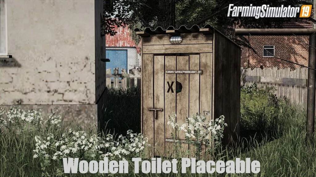 Wooden Toilet Placeable v2.1.1 for FS19