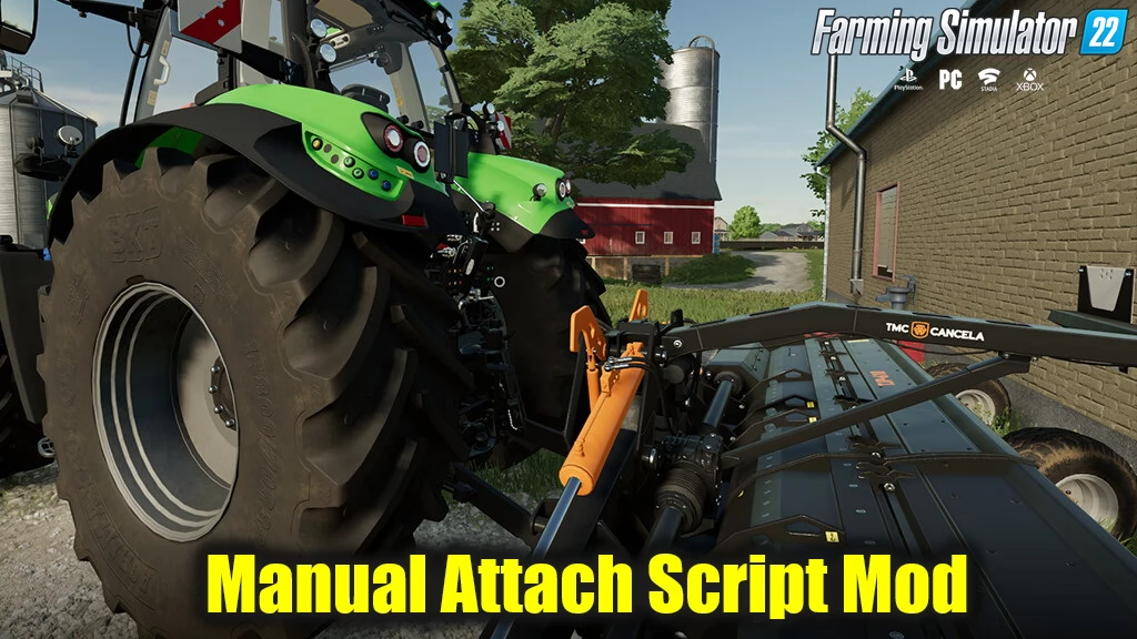 Manual Attach Script Mod v2.3 By Wopster for FS22