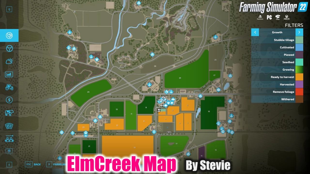 ElmCreek Map v1.0.0.9a Edit by Stevie for FS22