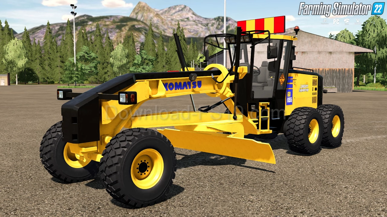 Komatsu GD-655 Motor Grader v1.0 for FS22