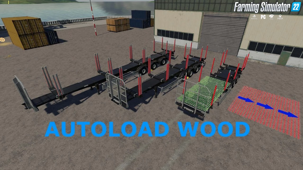 Fliegl Timber Runner Autoload Wood Trailer v1.1 for FS22