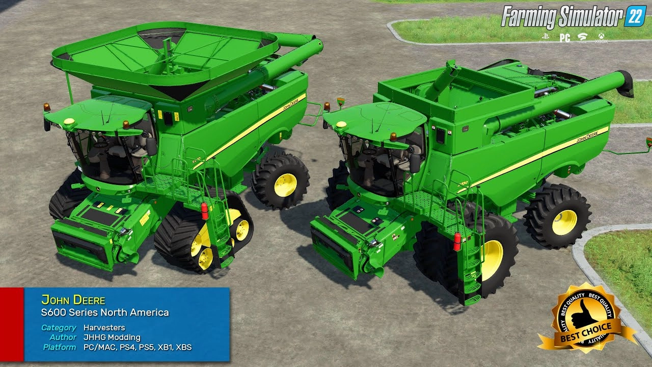 John Deere S600 Series Combine v1.0.0.2 for FS22