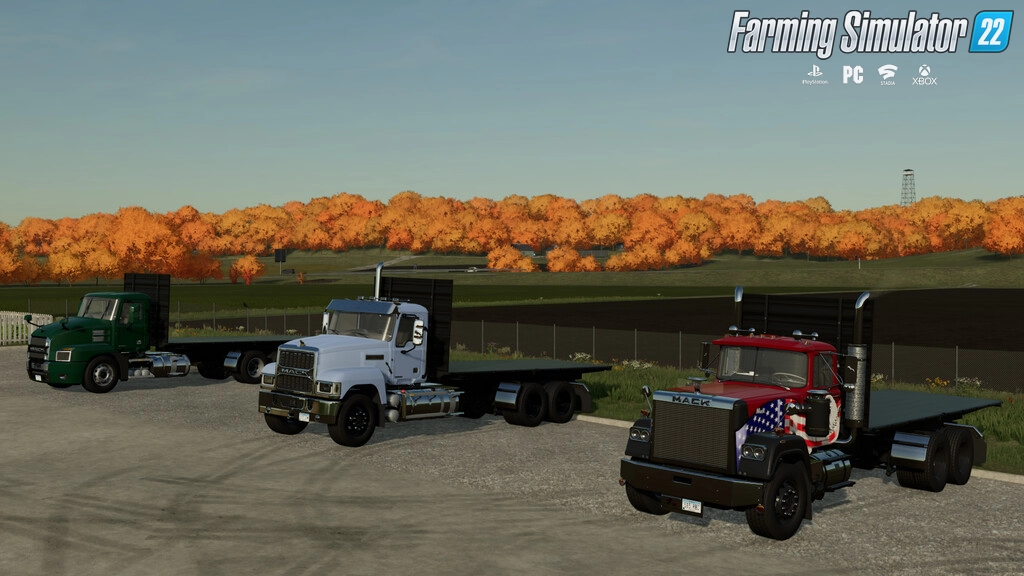 Mack Flatbed Pack Trucks v1.0 for FS22