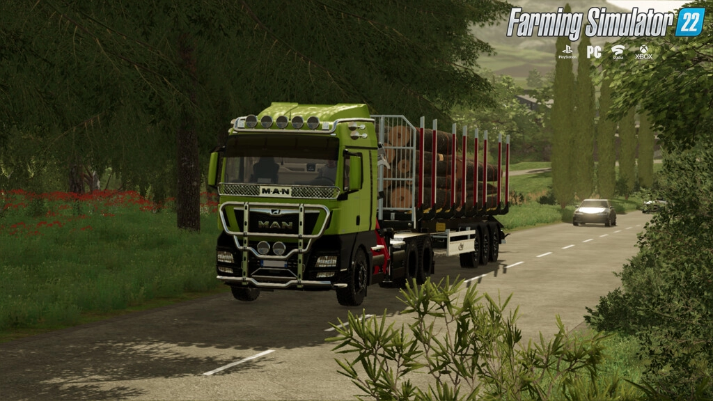 MAN TGX Forest Semi-Truck v2.0.0.1 for FS22
