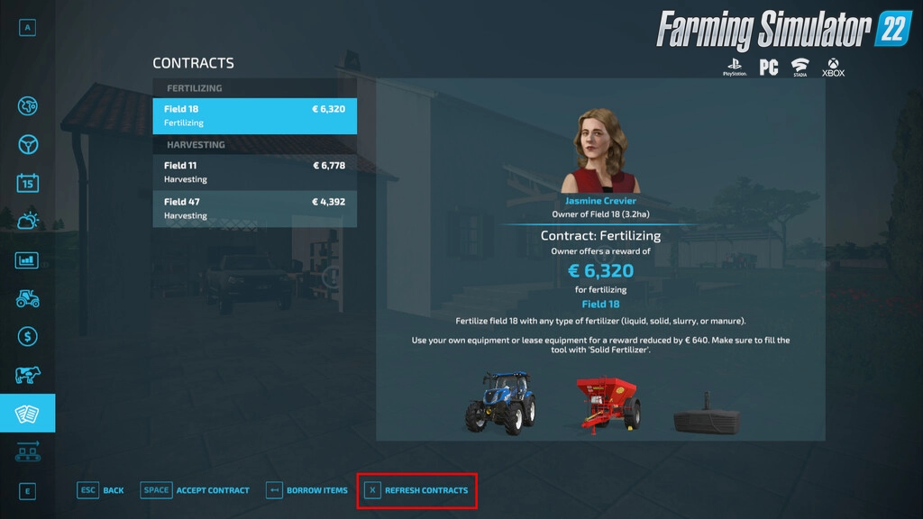 Refresh Contracts Mod v1.0.0.1 for FS22