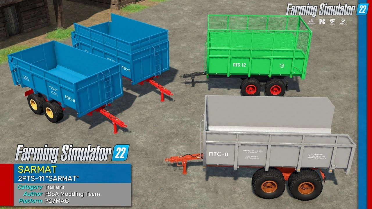 2PTS-11 SARMAT Trailer v1.0 for FS22