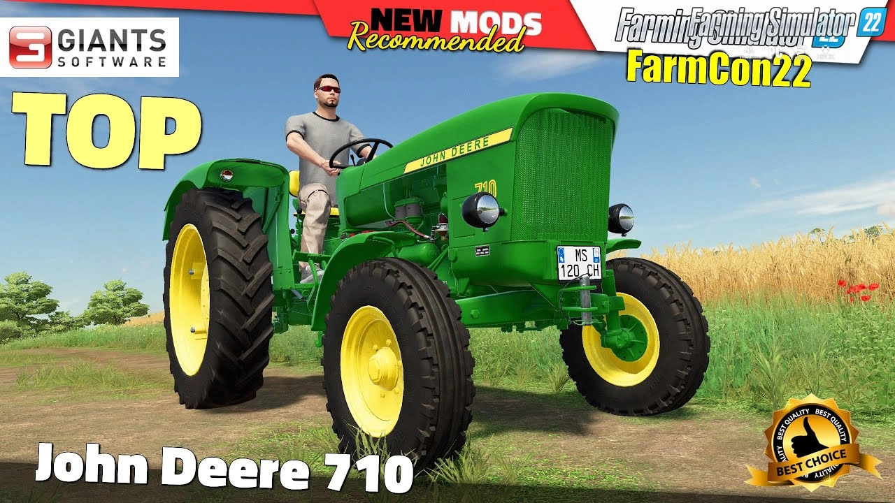 John Deere 710 Tractor - FarmCon22 v1.0 for FS22