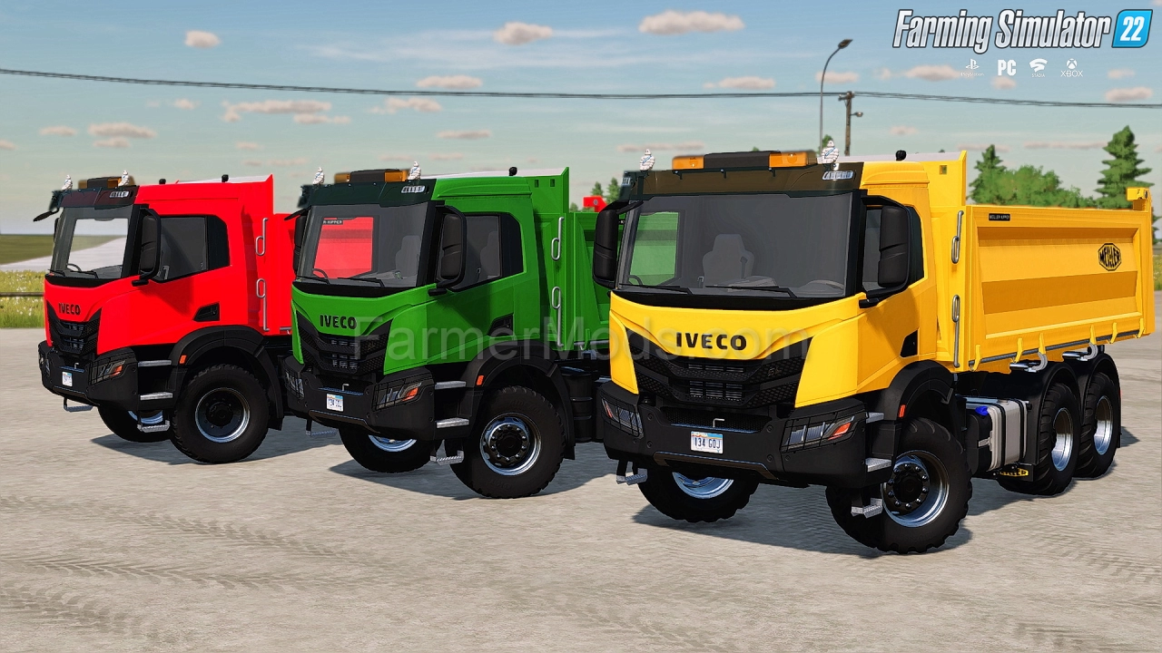 Iveco X-Way 6x6 Meiller Kipper Truck v1.0 for FS22
