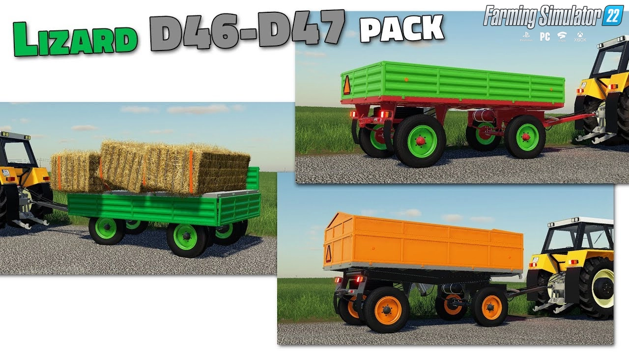 Lizard D46-D47 Pack Trailers v1.0 for FS22