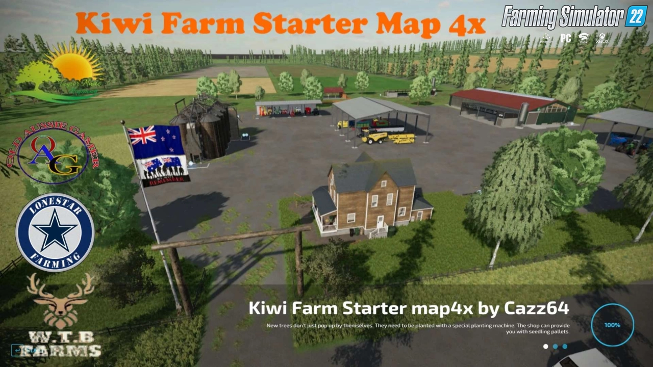 Kiwi Farm Starter Map 4x v1.0.0.2 for FS22