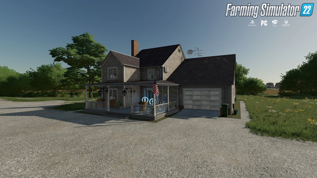 Big American House Placeable v1.0 for FS22