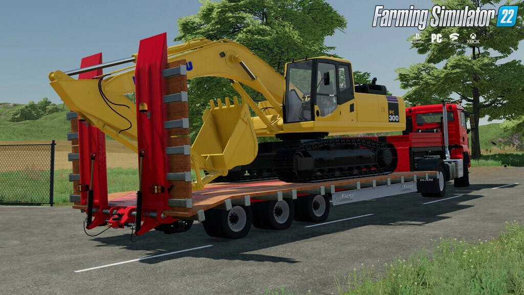 Trailer Low Loader Fliegl SDS350J v1.0.0.1 for FS22