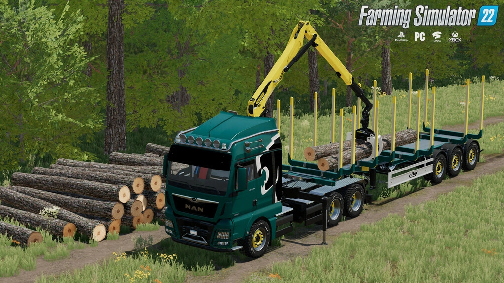 MAN TGX Forest Semi-Truck v2.0.0.1 for FS22