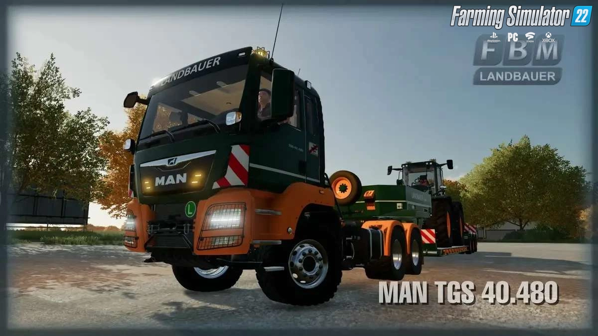 Landbauer MAN TGS 40.480 6x6 Truck v1.2 for FS22