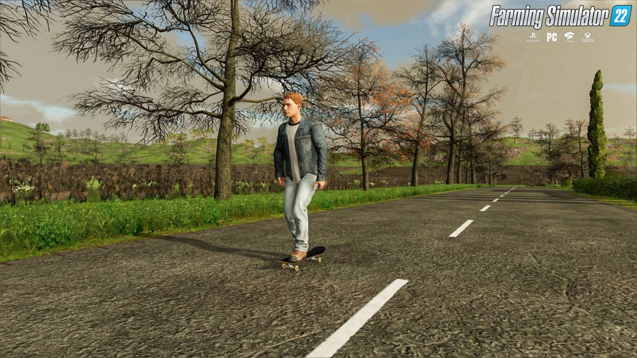 Skateboard Mod v1.0 By MyGameSteam for FS22