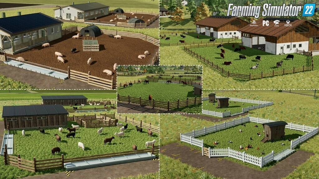 Animals Placeables Pack v1.3 for FS22