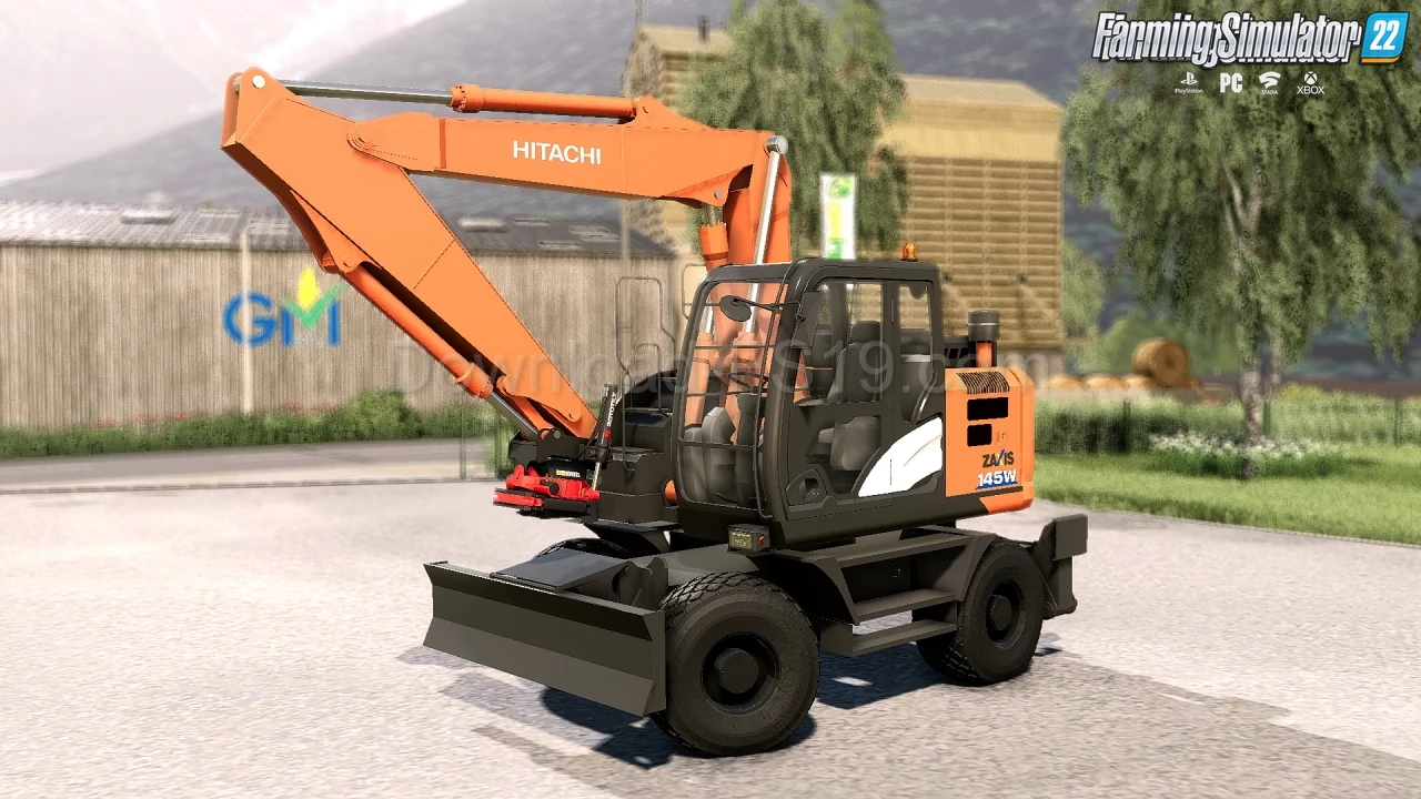 Hitachi Zaxis 145W Rototilt v2.0 for FS22