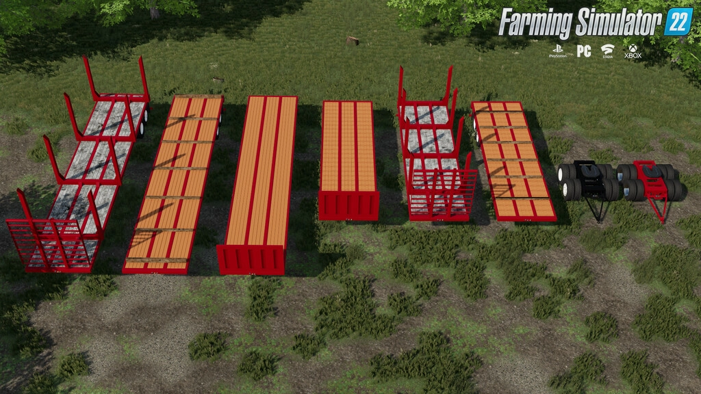 American Flatbed Pack Trailers v1.0.0.2 for FS22