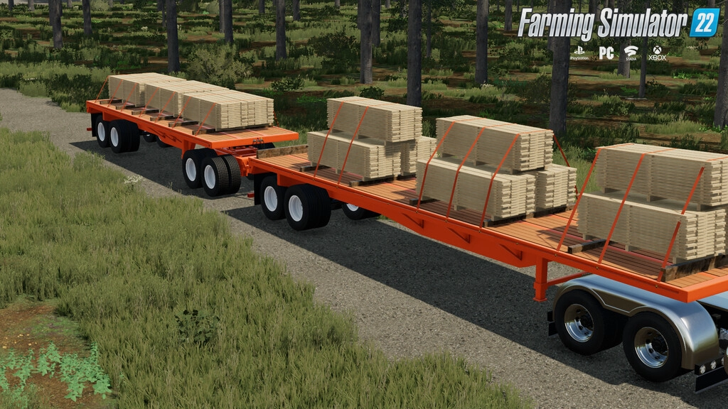 American Flatbed Pack Trailers v1.0.0.1 for FS22