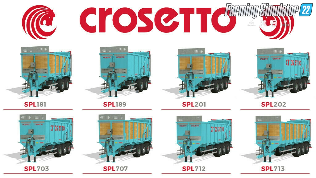 Crosetto SPL Pack Trailers v2.0 for FS22