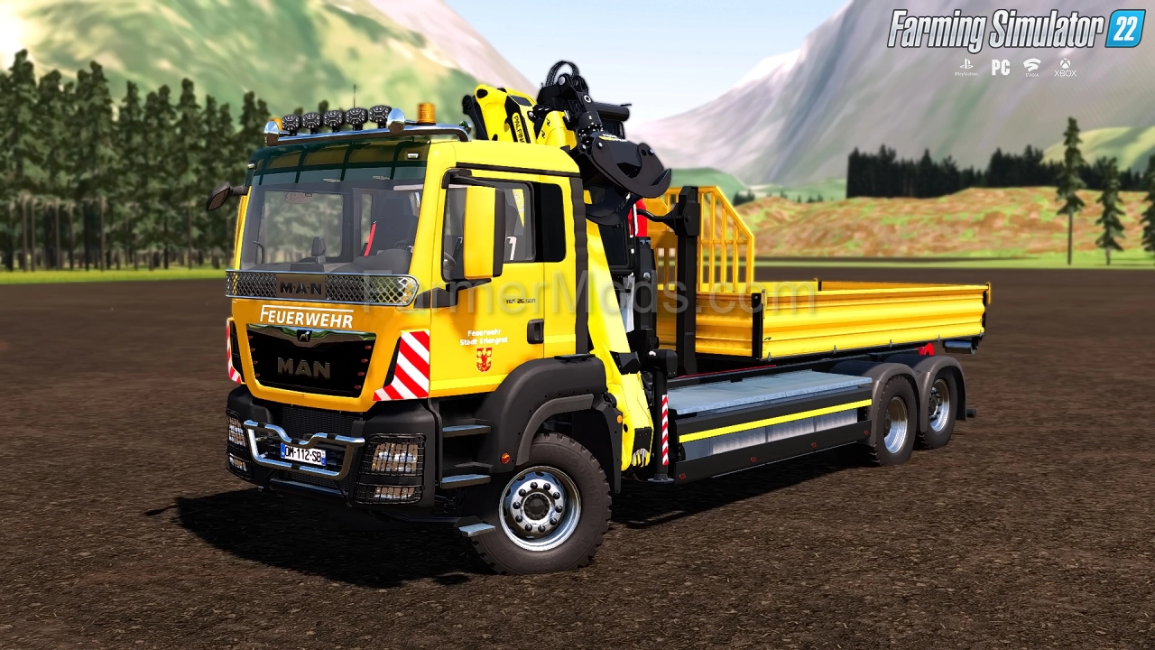 MAN TGS Crane HKL Truck + Platform HKL v1.0 for FS22