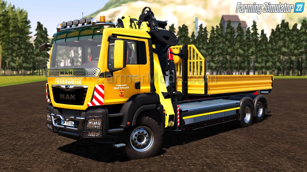 MAN TGS Crane HKL Truck + Platform HKL v1.0 for FS22