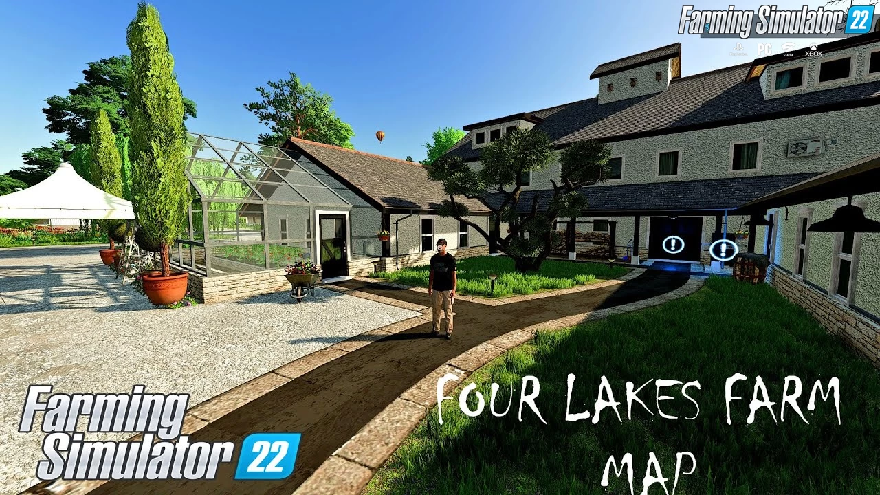 Four Lakes Farm Map v1.0.0.7 by Stevie for FS22