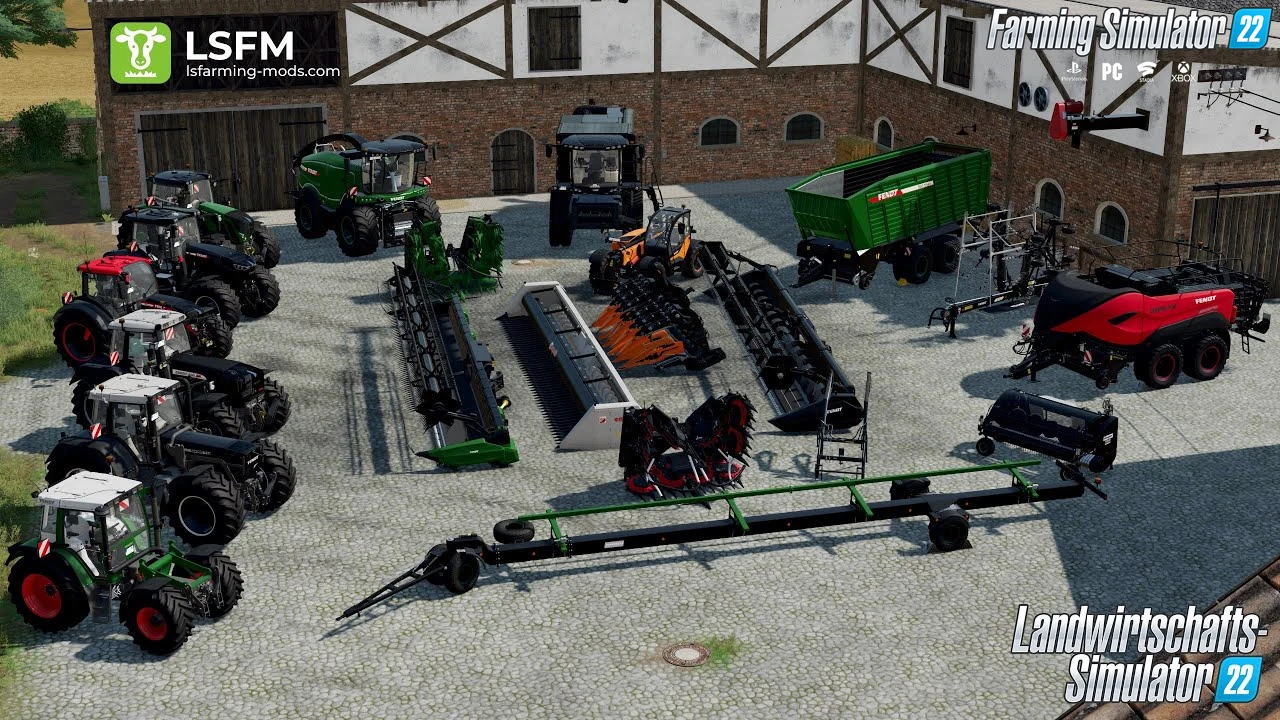 Fendt Pack Tractors + Tools v1.4.1 by RepiGaming for FS22