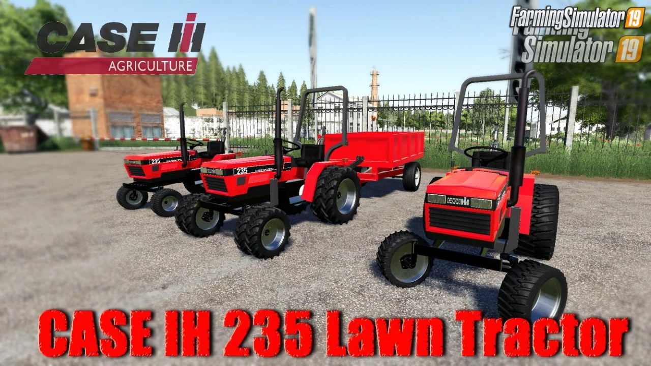 CASE IH 235 Lawn Tractor + Car Hauler Mod Pack v1.0 for FS19