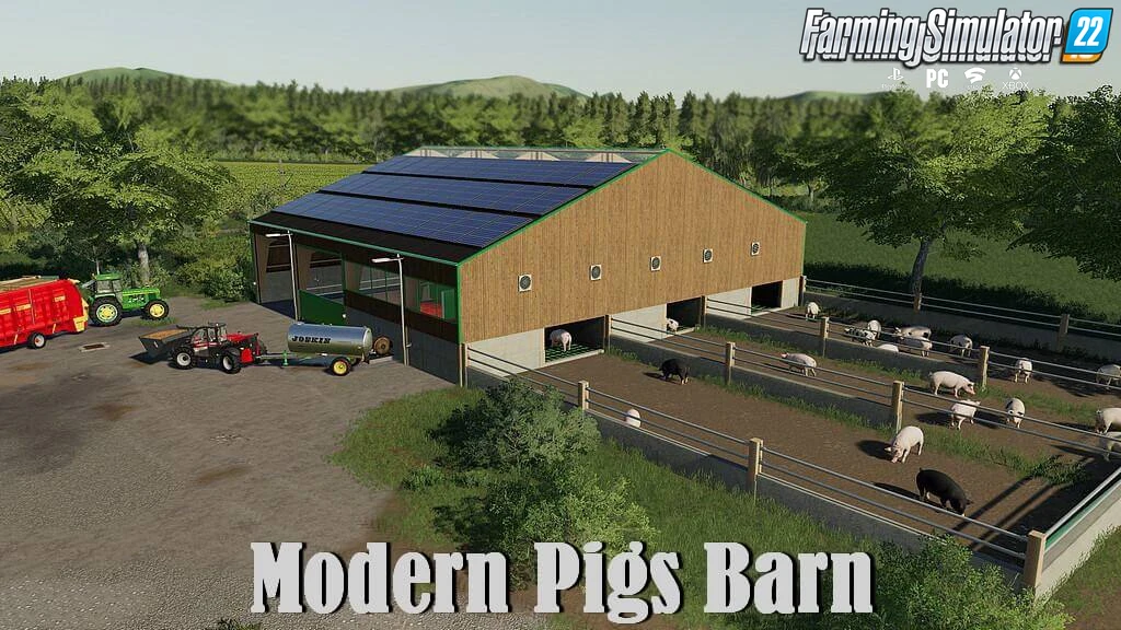 Modern Pigs Barn Placeable v1.0.0.1 for FS22