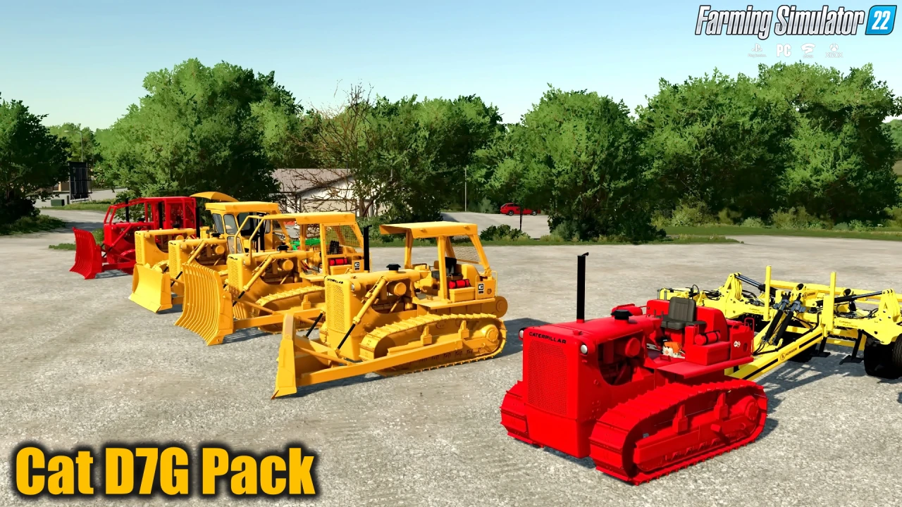 Cat D7G Pack v1.1 By GEM Group Modeling for FS22