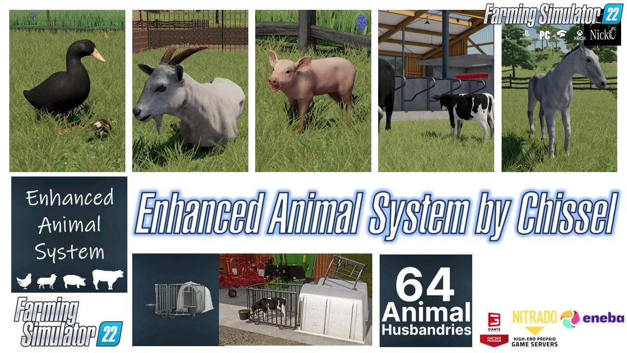 Enhanced Animal System v2.2.1 By Chissel for FS22