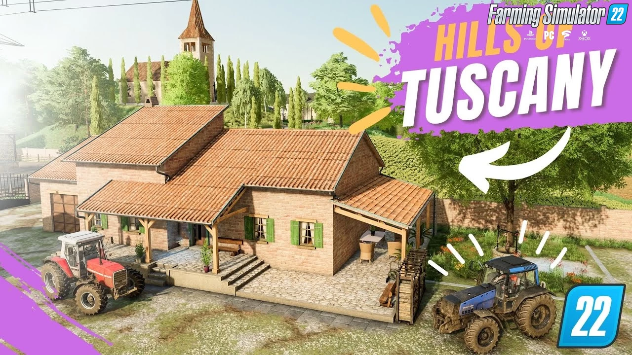 Hills Of Tuscany Map v1.1.0.2 for FS22