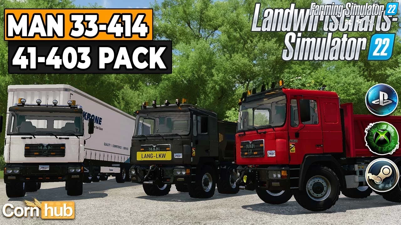 MAN 33-414/41-403 Pack Trucks v1.0 for FS22