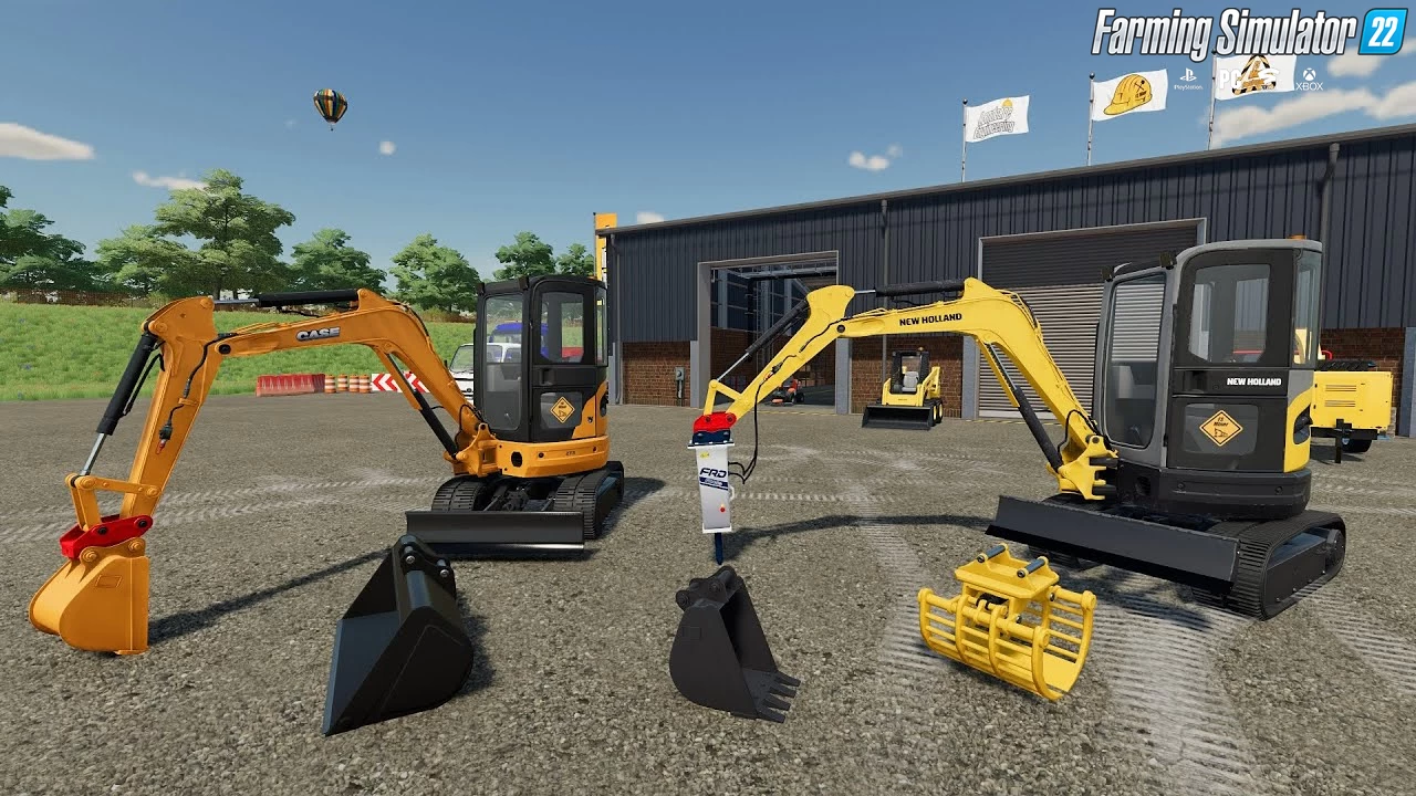 Case CX-35B - New Holland E35 SR - Farming Simulator 22