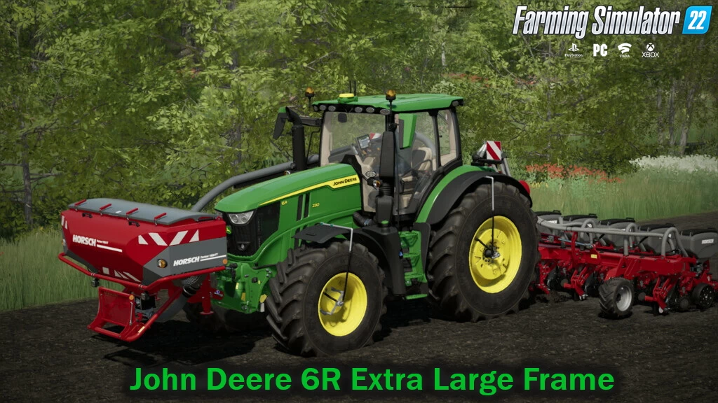 John Deere 6R Extra Large Frame Tractor v1.1 for FS22