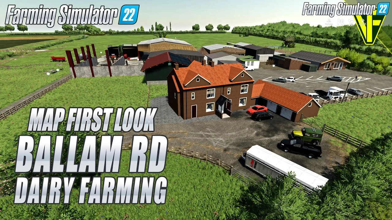 Ballam Rd Dairy Farming Map v1.1.3 for FS22