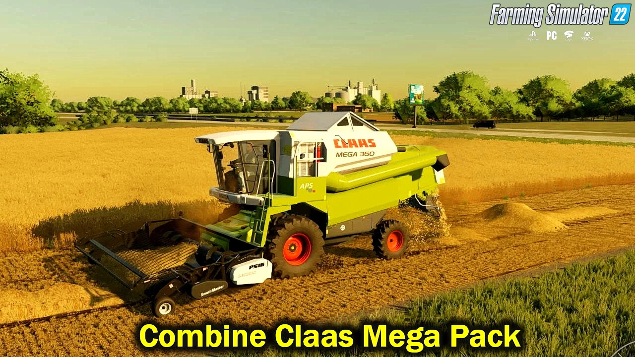 Combine Claas Mega Pack v1.0.2 for FS22