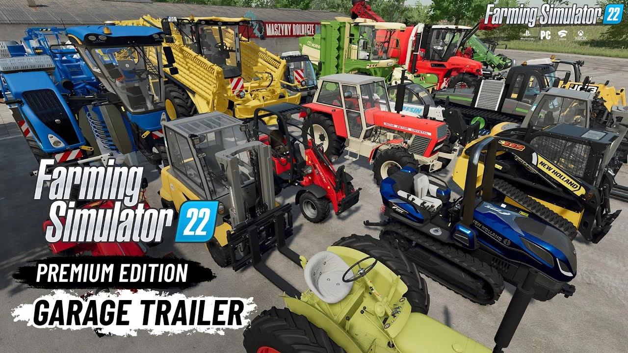 Garage Trailer for the Premium Expansion - Farming Simulator 22