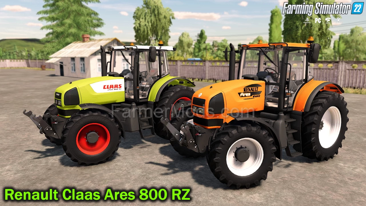 Renault Claas Ares 800 RZ Tractor v1.1 for FS22