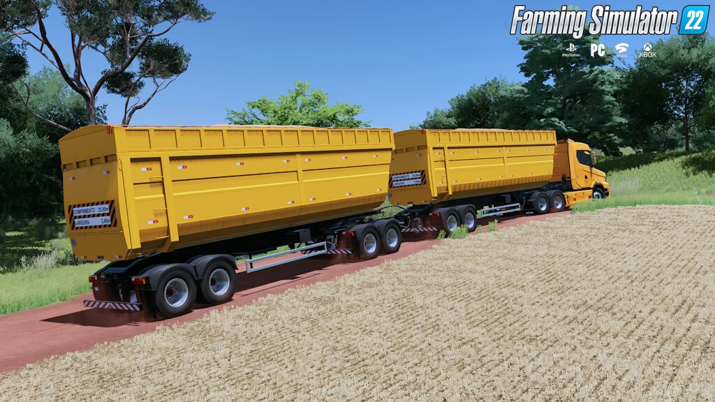 Lizard Dumper Roadtrain Trailer v1.0 for FS22