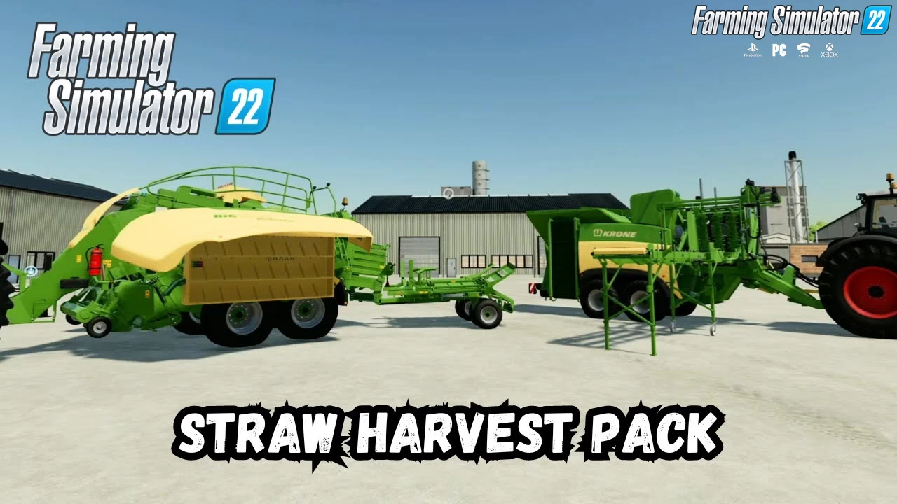 Straw Harvest Pack v1.1 By Creative Mesh for FS22