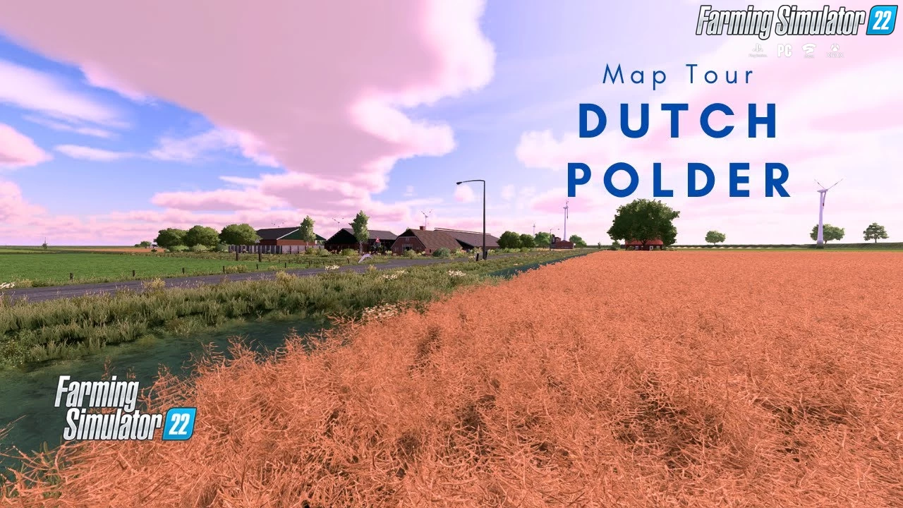 DutchPolder Map v1.2 By NorthEastModding Bas for FS22